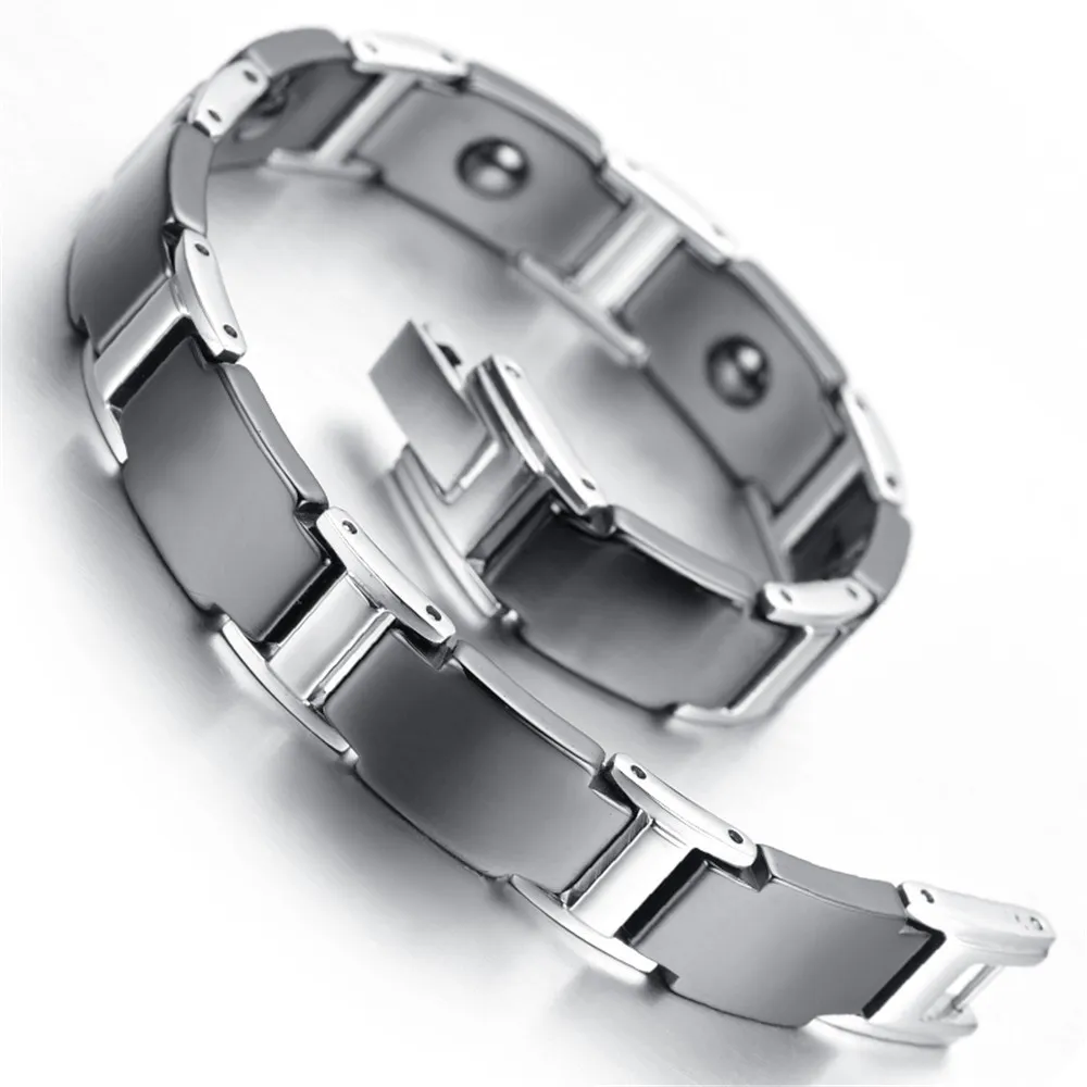 Black Ceramic Magnetic Bracelet for Men