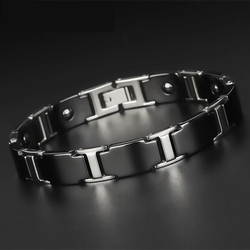 Black Ceramic Magnetic Bracelet for Men