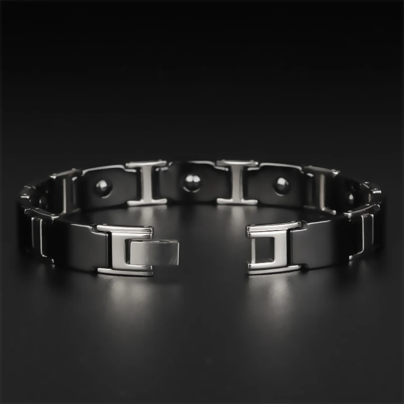 Black Ceramic Magnetic Bracelet for Men