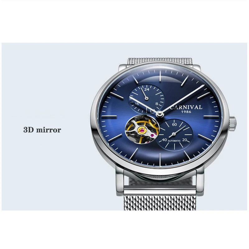 Carnival 1986 Stainless Steel Mechanical Watch