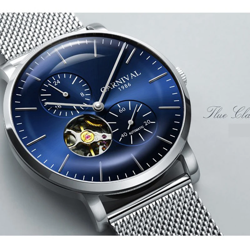 Carnival 1986 Stainless Steel Mechanical Watch