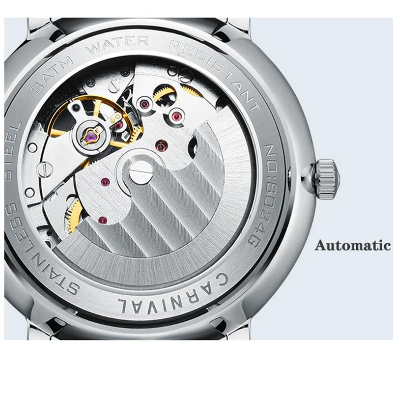 Carnival 1986 Stainless Steel Mechanical Watch