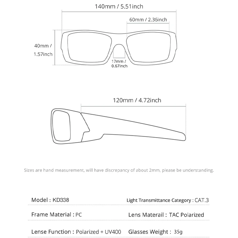 KDEAM New Sports Polarized Sunglasses