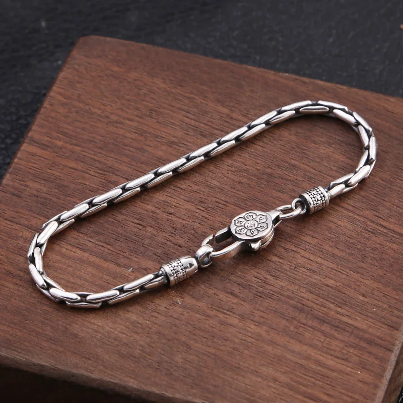 S925 Thai Silver Bamboo Bracelet