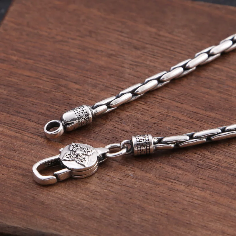 S925 Thai Silver Bamboo Bracelet