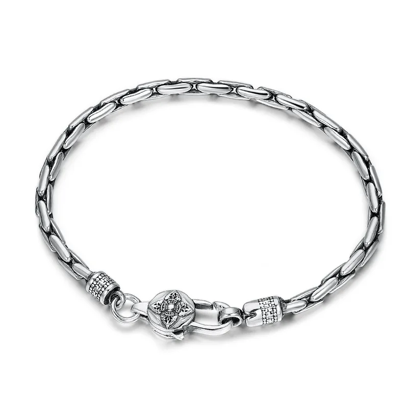 S925 Thai Silver Bamboo Bracelet