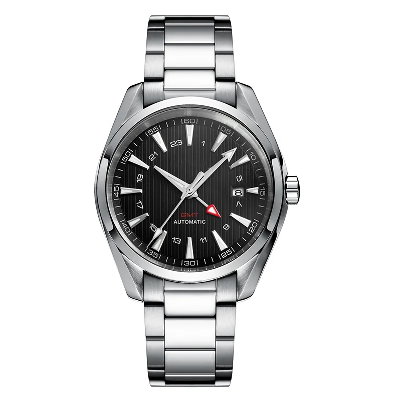 Phylida 10BAR 100M Black Dial GMT Watch