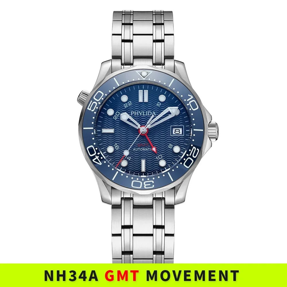 PHYLIDA GMT 41mm Men's Watch NH34A