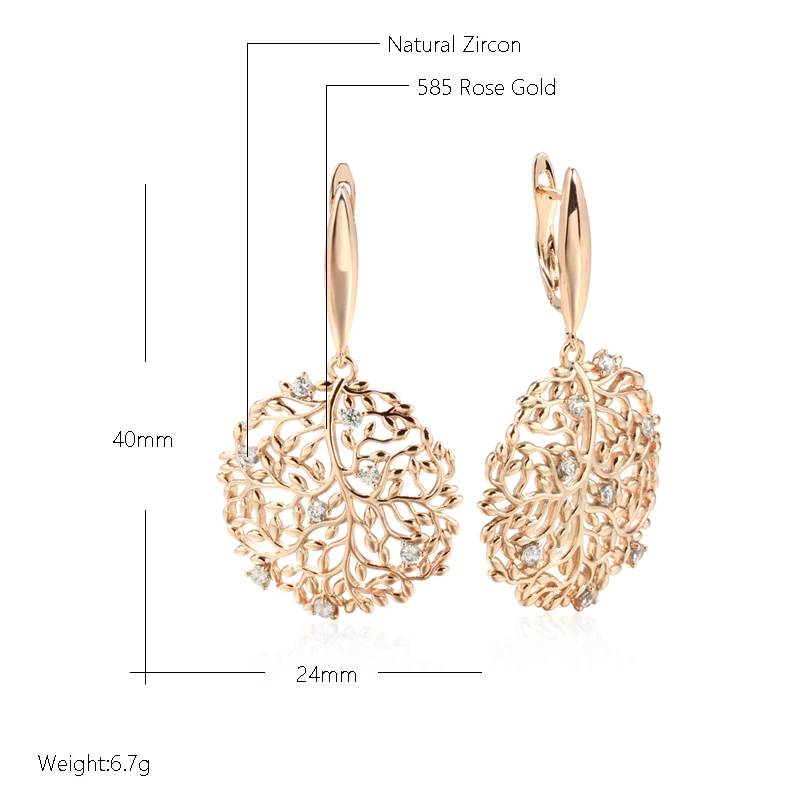 Crystal Zircon Flower Earrings