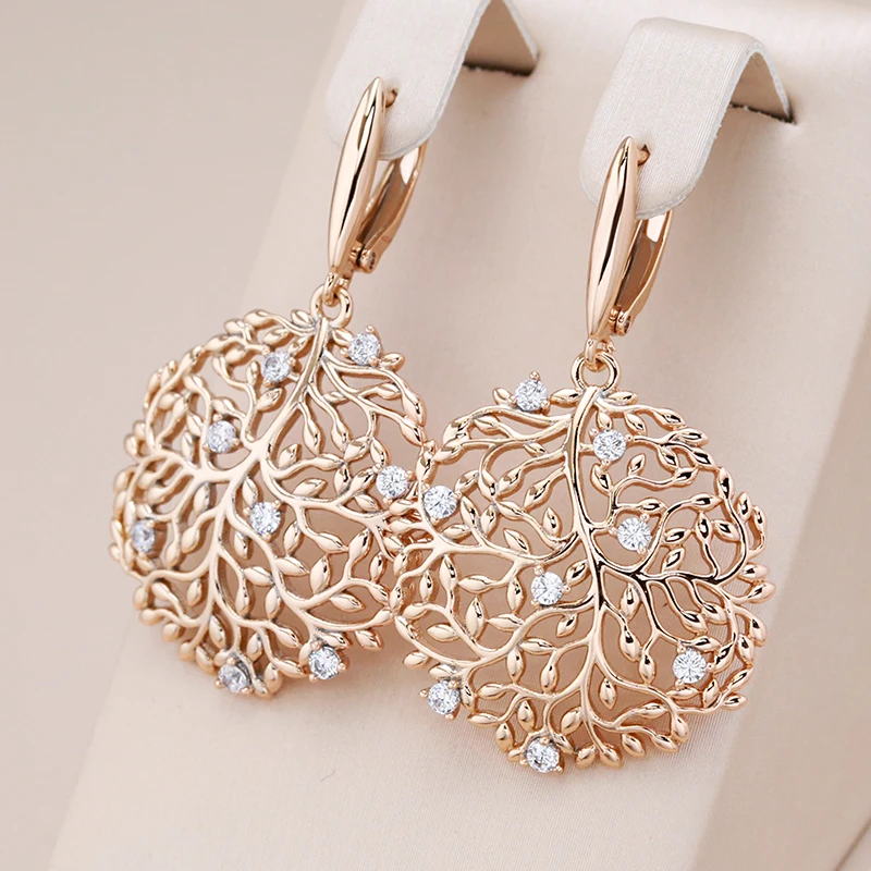 Crystal Zircon Flower Earrings