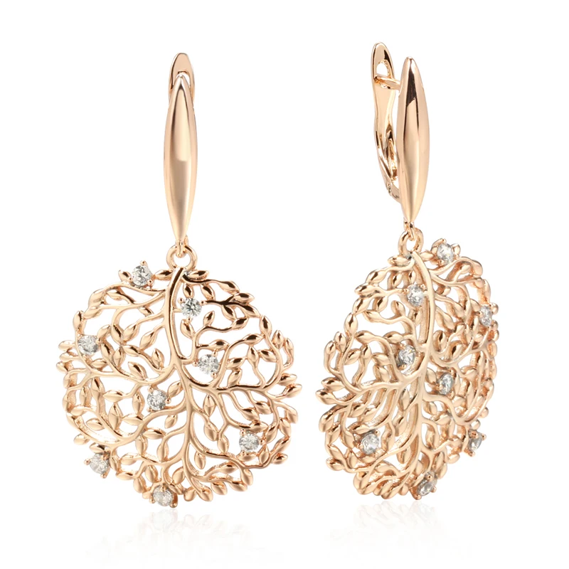 Crystal Zircon Flower Earrings