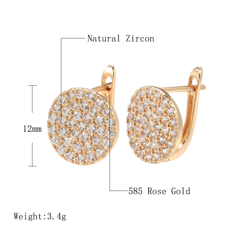 Full Paved Shiny Zircon Stud Earrings