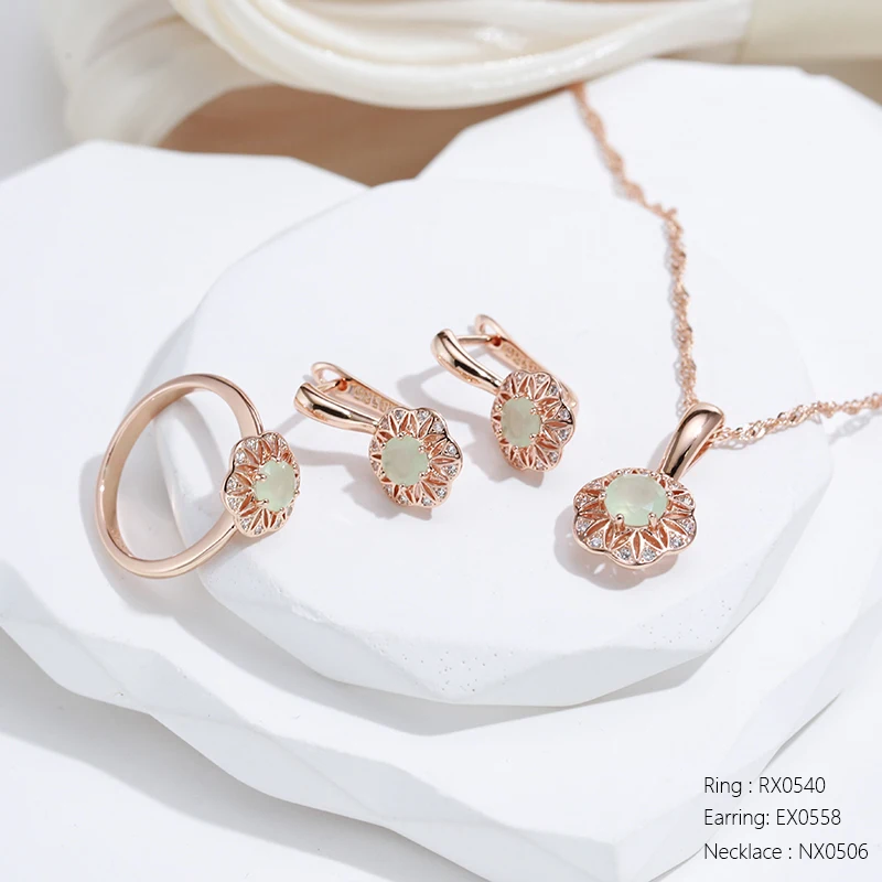 Lake Green Natural Zircon Drop Earrings
