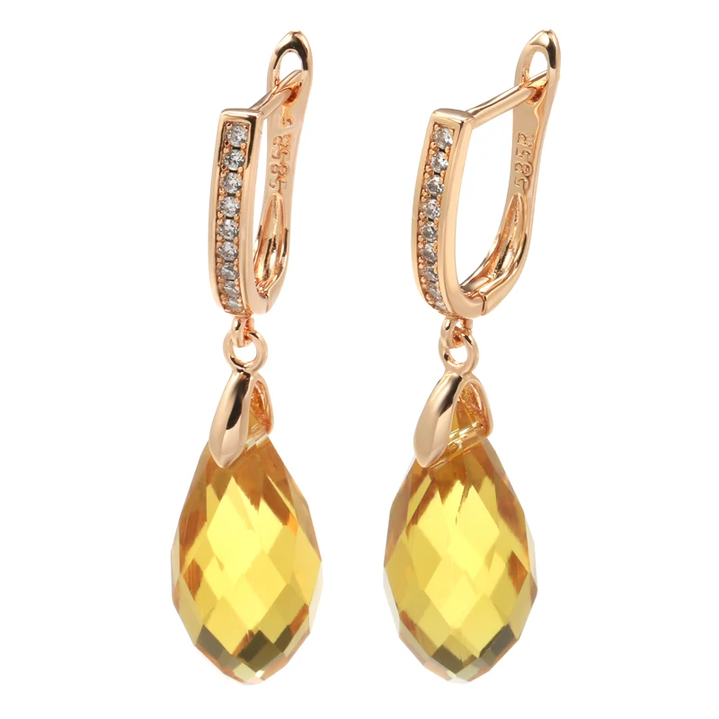 Rose Gold Pendant Earrings