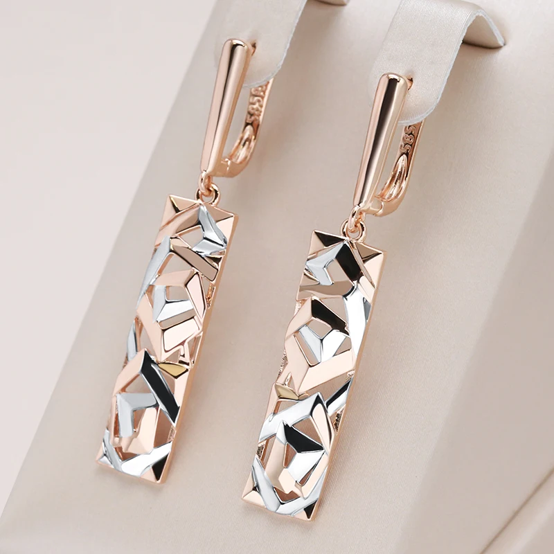 Fashion Square Wide Drop Earrings