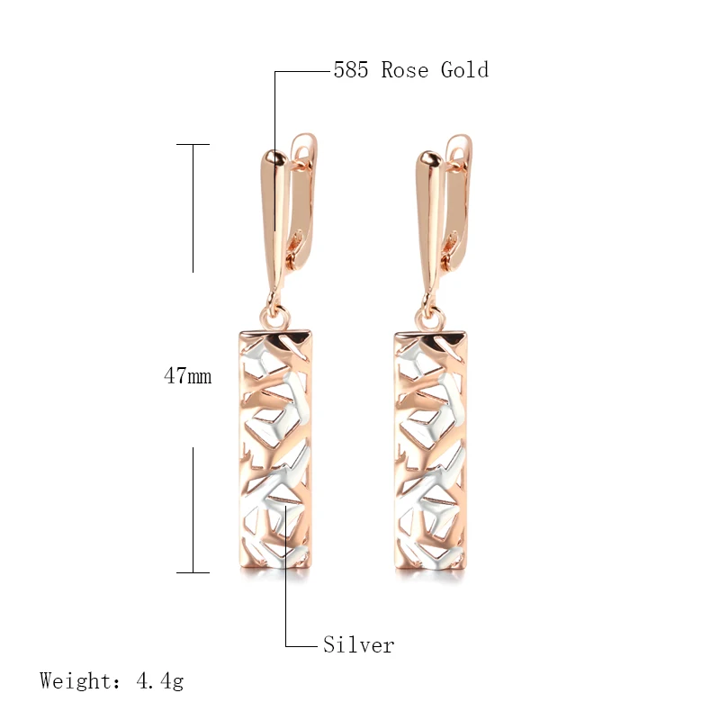 Fashion Square Wide Drop Earrings