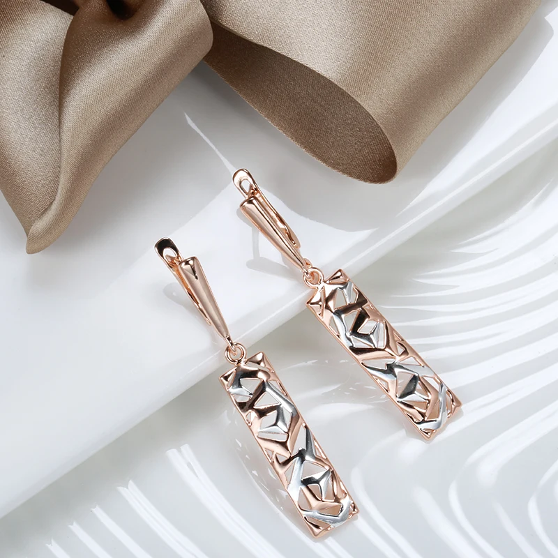 Fashion Square Wide Drop Earrings
