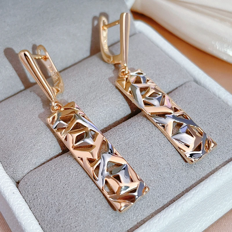 Fashion Square Wide Drop Earrings