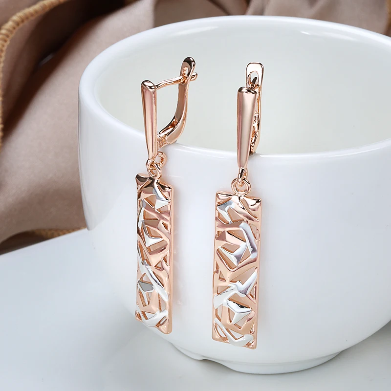 Fashion Square Wide Drop Earrings