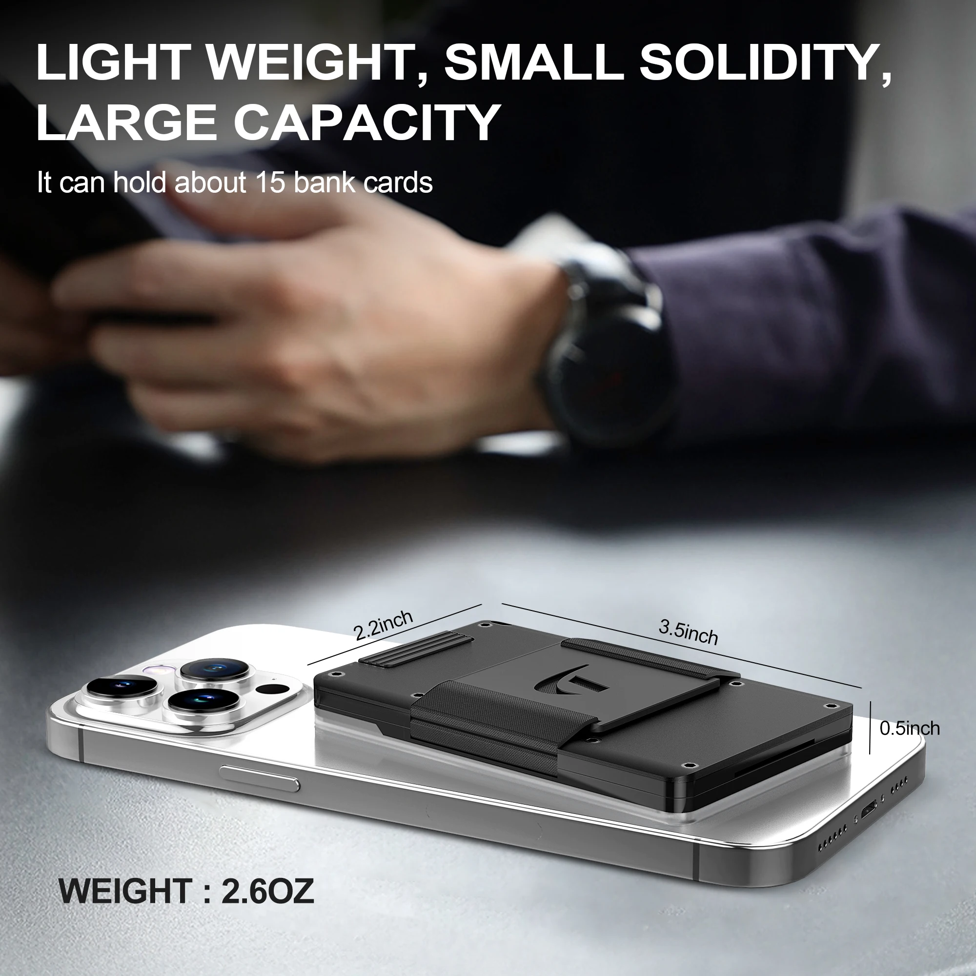 Slim Stretchable Draw-Out Metal Wallet