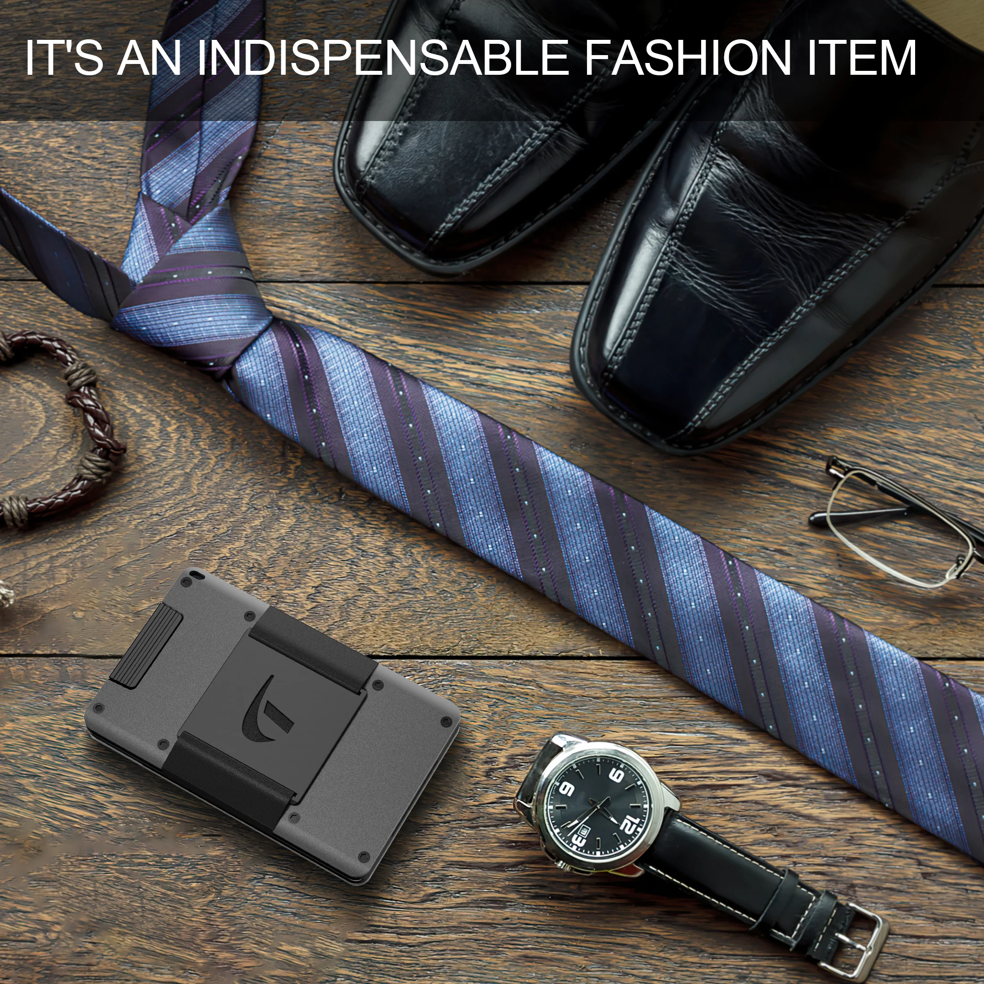 Slim Stretchable Draw-Out Metal Wallet