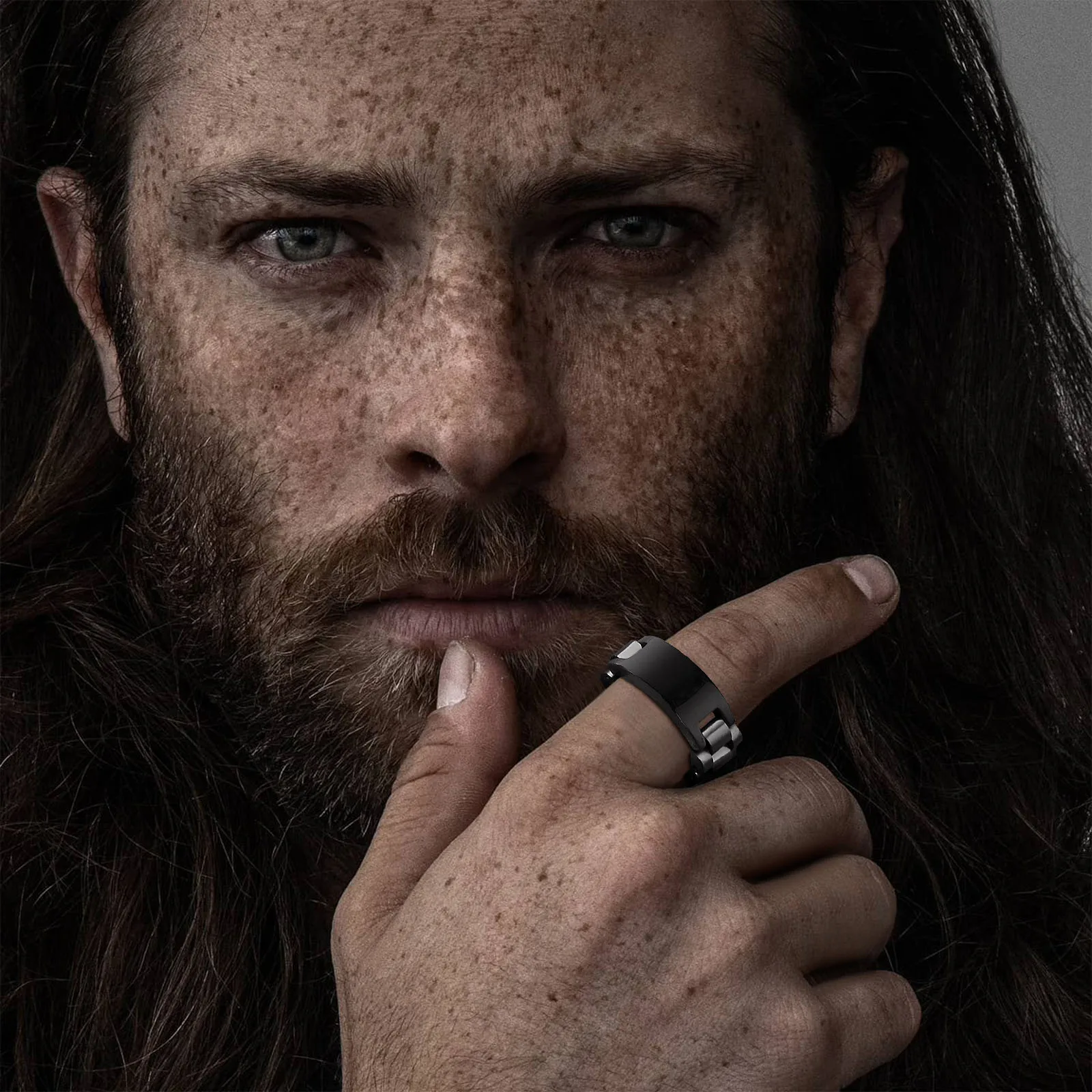Stainless Steel Watch Band Ring for Men