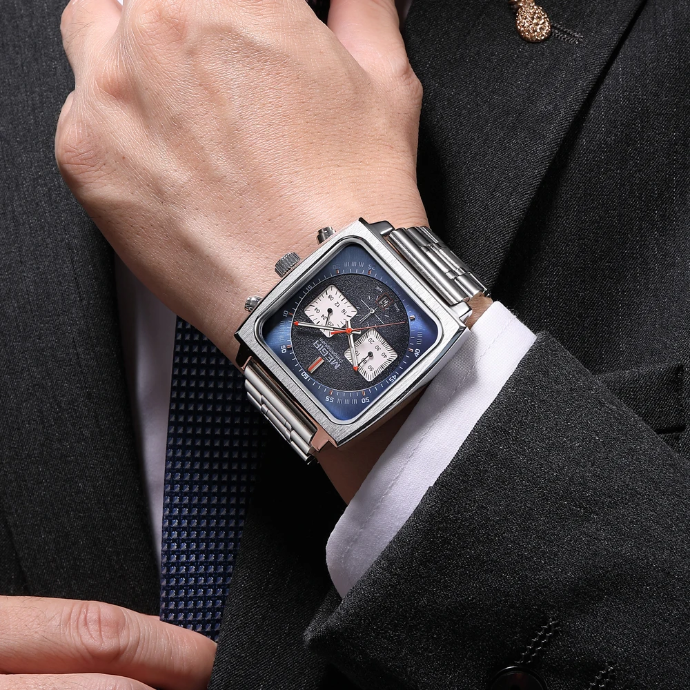 MEGIR Square Chronograph Quartz Watch