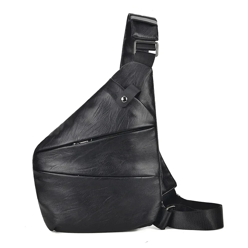 Men's PU Leather Sling Chest Bag