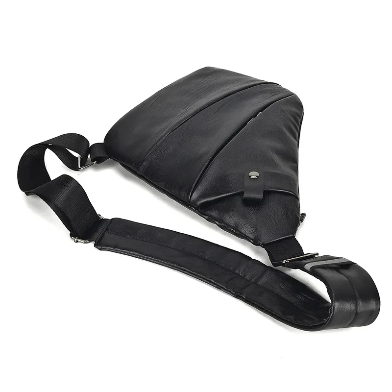 Men's PU Leather Sling Chest Bag