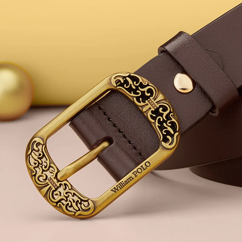 Women's Genuine Leather Pin Buckle Belt