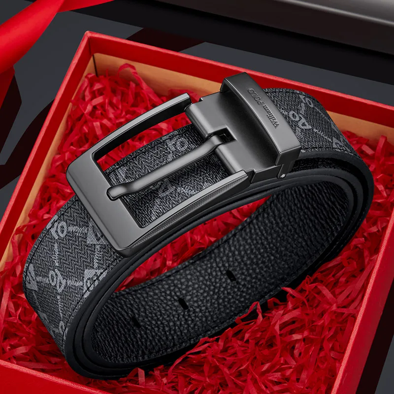 Printed Single Pin Buckle Belt for Men