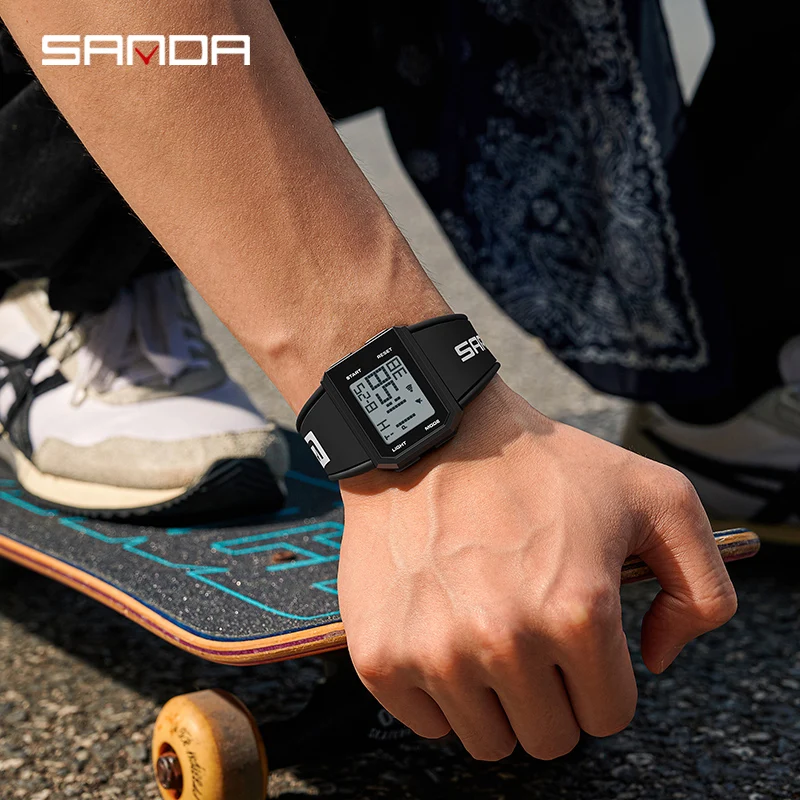 SANDA Men's Digital Sport Watch Chronograph Alarm Waterproof