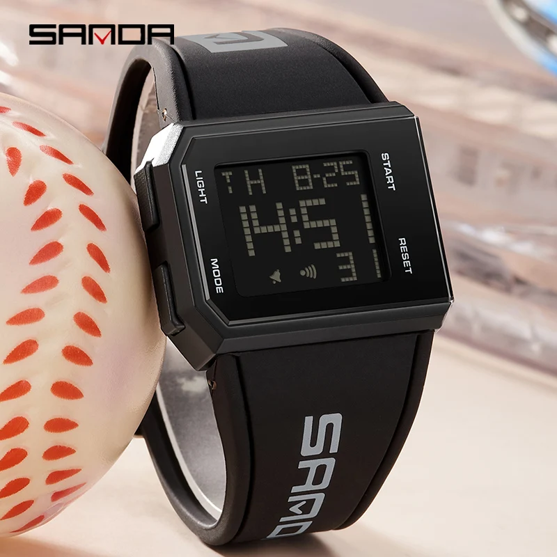 SANDA Men's Digital Sport Watch Chronograph Alarm Waterproof