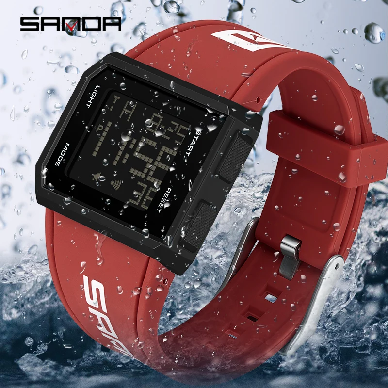SANDA Men's Digital Sport Watch Chronograph Alarm Waterproof