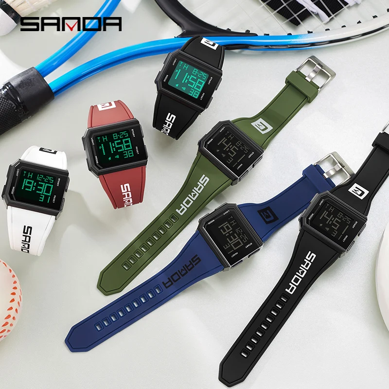 SANDA Men's Digital Sport Watch Chronograph Alarm Waterproof
