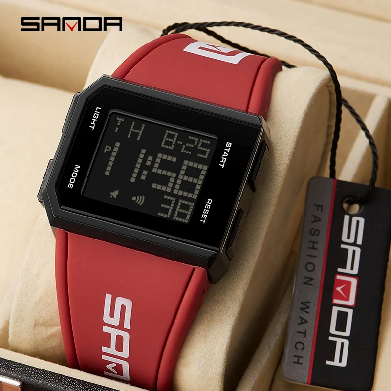 SANDA Men's Digital Sport Watch Chronograph Alarm Waterproof
