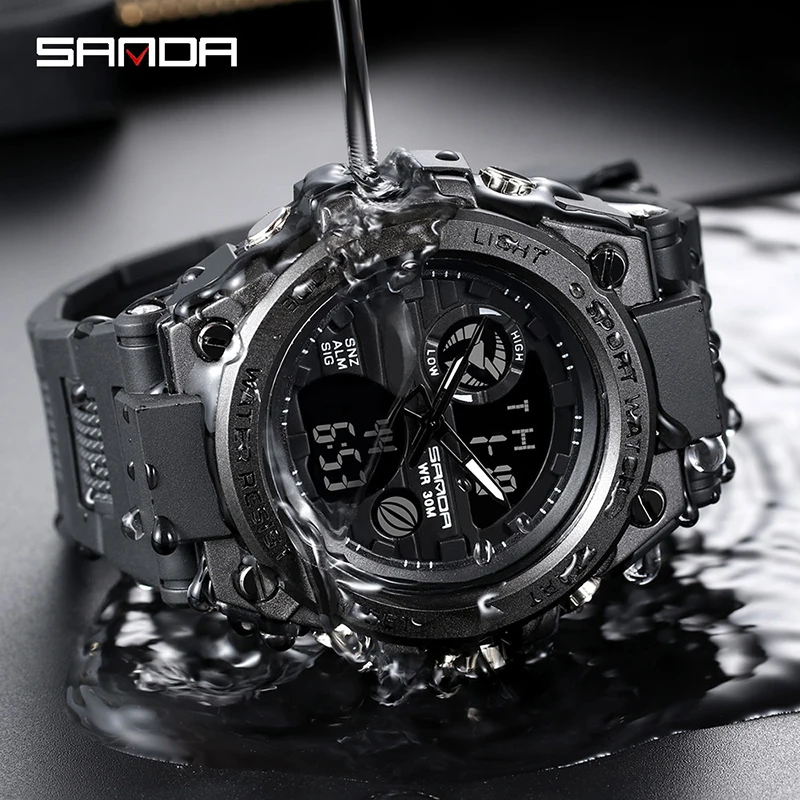 Men’s Military Sports Watch Waterproof Shockproof Multifunction Digital Wristwatch