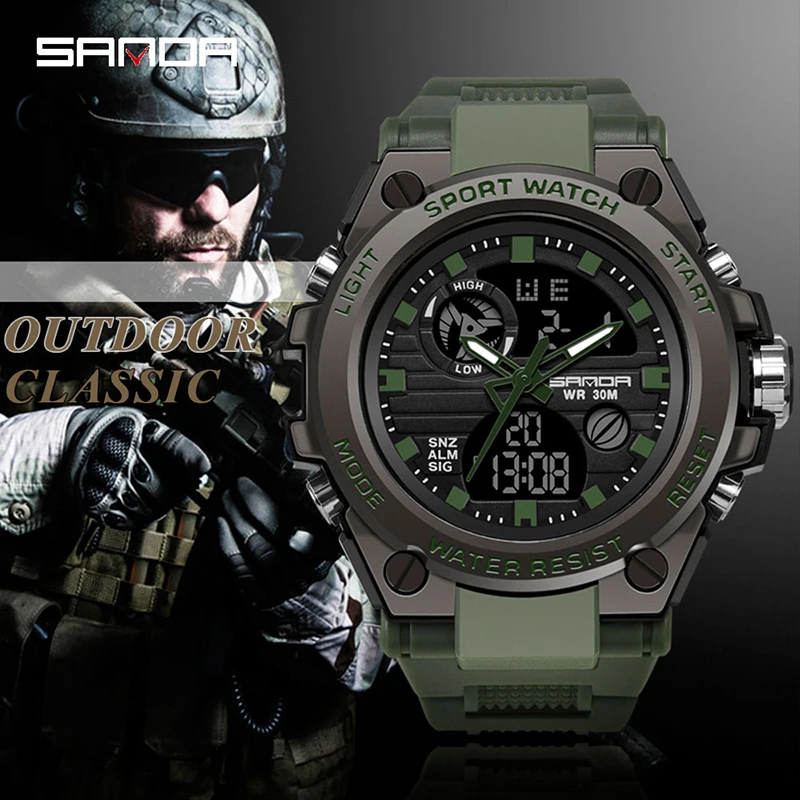 Men’s Military Sports Watch Waterproof Shockproof Multifunction Digital Wristwatch