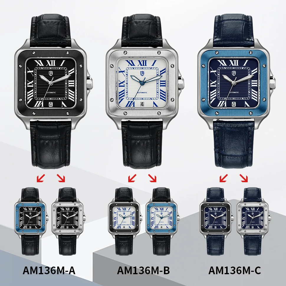 BERNY Tank Mechanical Watch for Men
