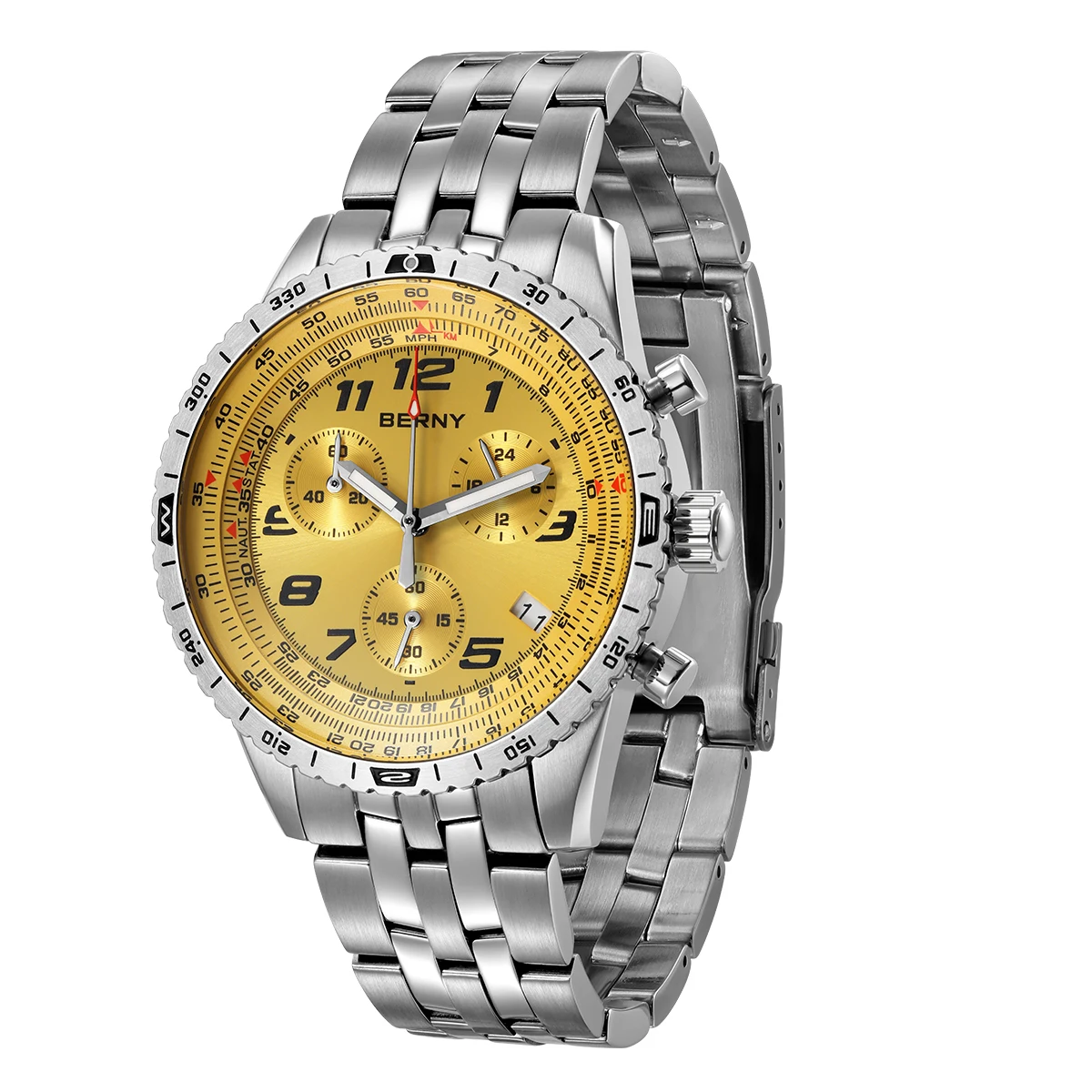 BERNY Pilot Men's Chronograph Watch