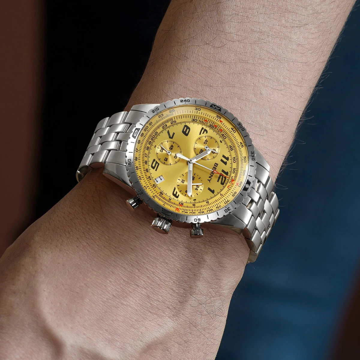 BERNY Pilot Men's Chronograph Watch
