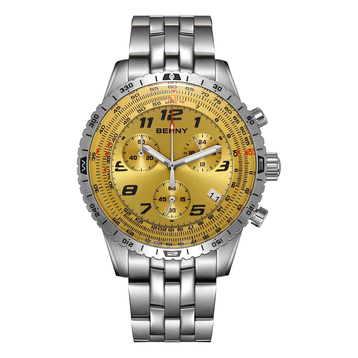 BERNY Pilot Men's Chronograph Watch