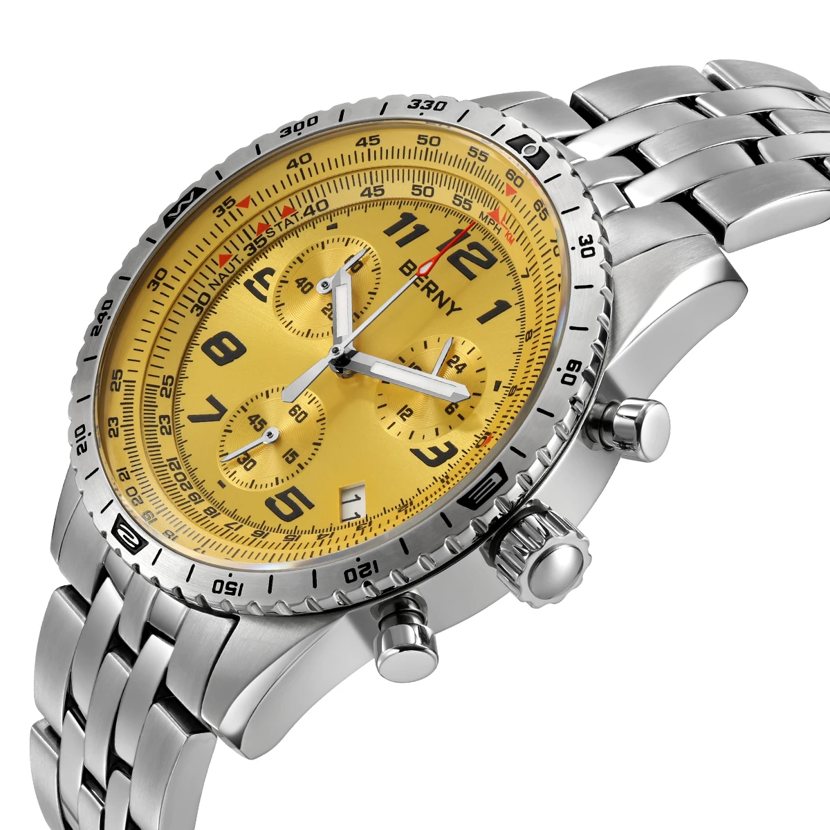 BERNY Pilot Men's Chronograph Watch