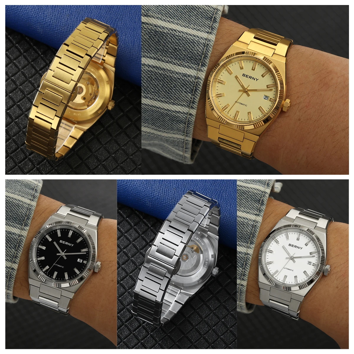 BERNY Mechanical Men's Golden Wristwatch