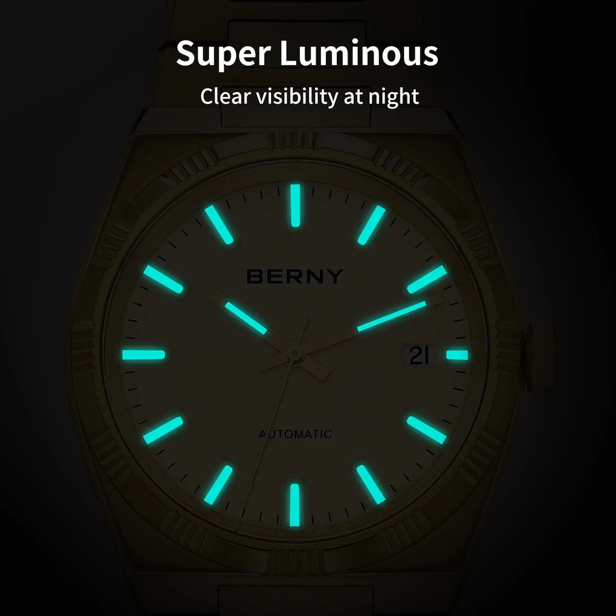 BERNY Mechanical Men's Golden Wristwatch
