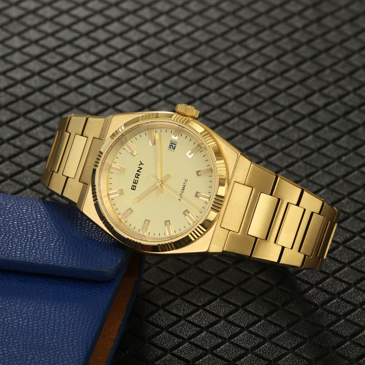 BERNY Mechanical Men's Golden Wristwatch