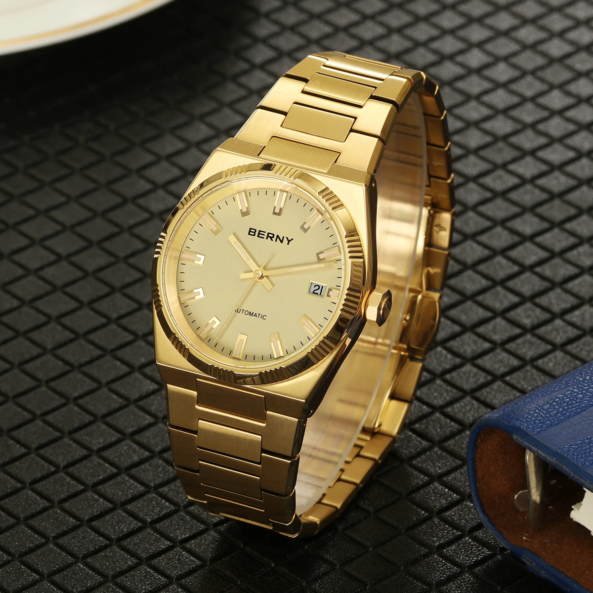 BERNY Mechanical Men's Golden Wristwatch