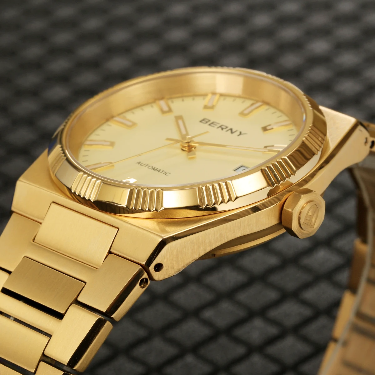 BERNY Mechanical Men's Golden Wristwatch