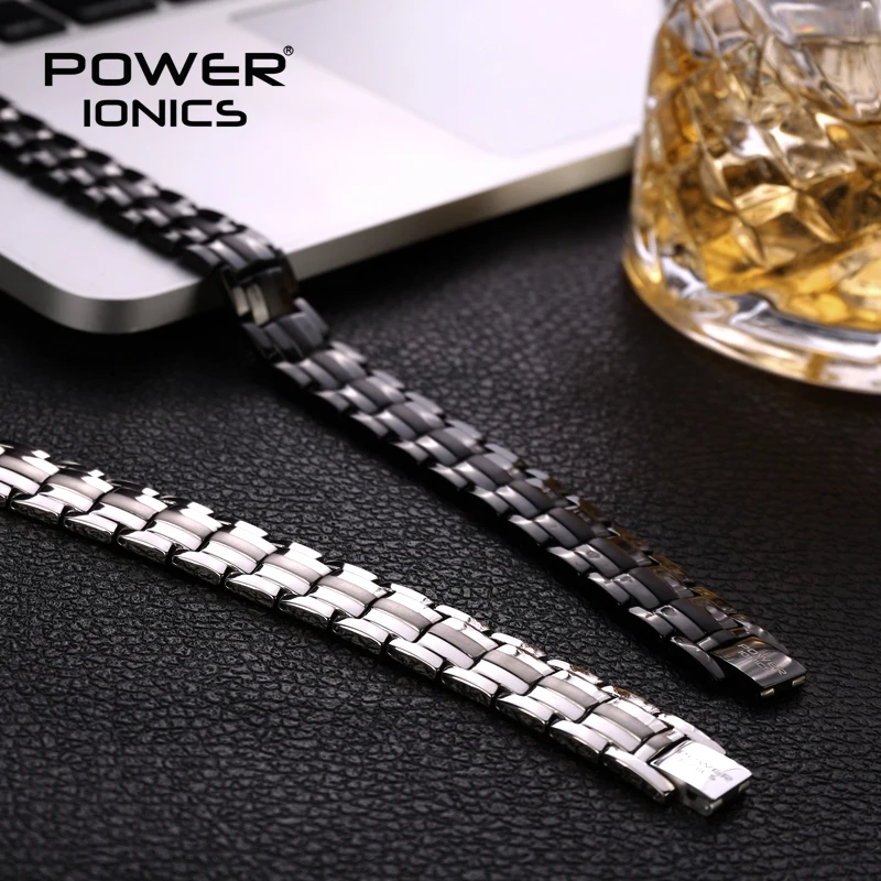 Titanium Mens Anion FIR Magnetic Bracelet