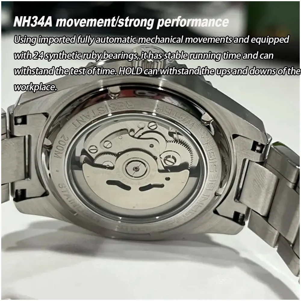 PAGANI DESIGN PD1784 Mechanical Watch 40MM NH34A Automatic Luxury Sapphire Waterproof GMT Watch for Men